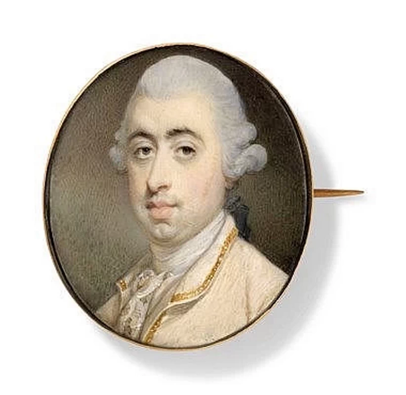 Ritratto di un gentiluomo in cappotto color crema